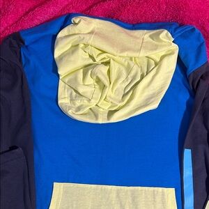 Stylish Blue and Yellow Women's Hoodie